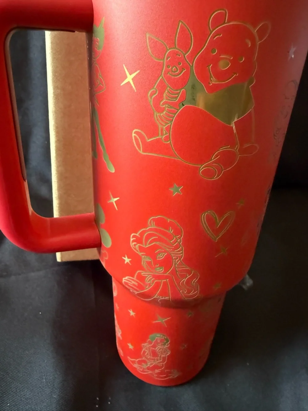 New Stanley 40oz Red Laser Engraved Magical Castle and Friends with Straw - Picture 9 of 14